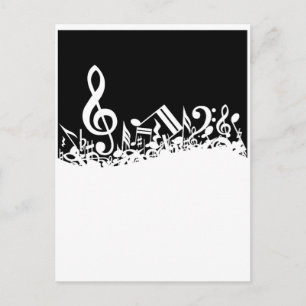 Jumble of Musical Symbols Postcard