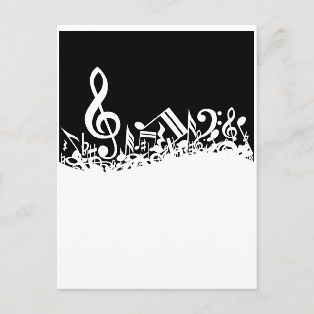Jumble of Musical Symbols Postcard (Front)