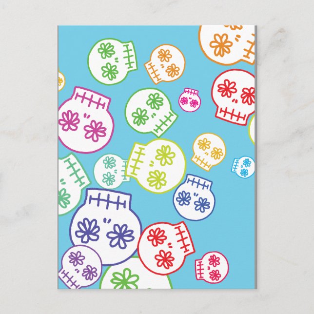 Jumble of Sugar Skulls Postcard (Front)