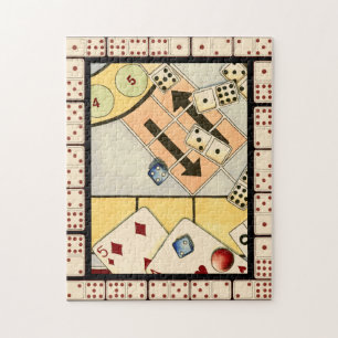 Jumbled Assortment of Games of Chance Jigsaw Puzzle