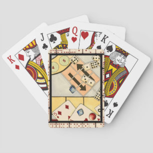 Jumbled Assortment of Games of Chance Playing Cards