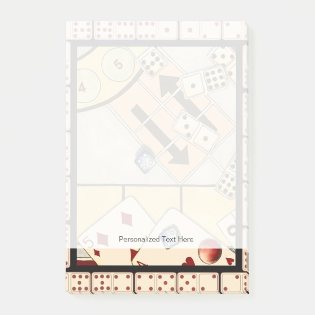 Jumbled Assortment of Games of Chance Post-it Notes (Front)