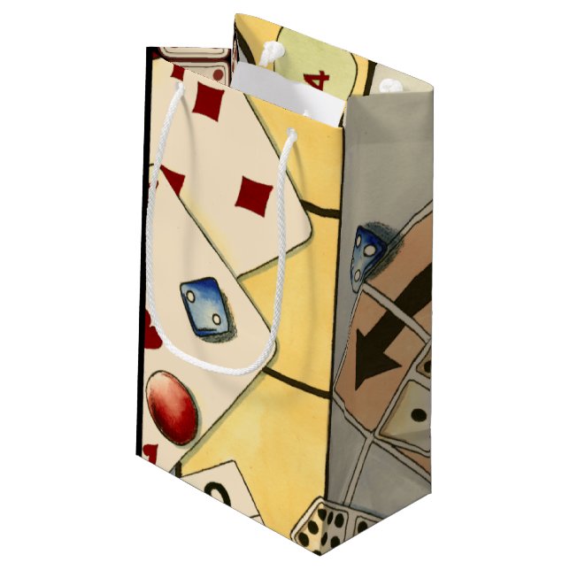 Jumbled Assortment of Games of Chance Small Gift Bag (Back Angled)