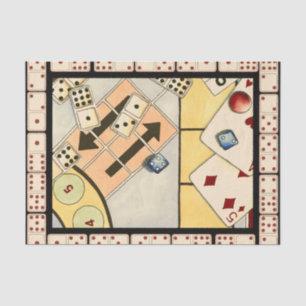 Jumbled Assortment of Games of Chance Tissue Paper