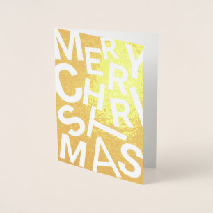 Jumbled Letters Christmas Card, Merry Christmas  Foil Card