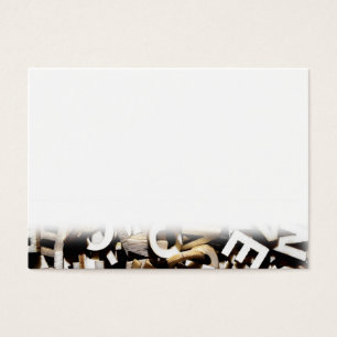 Jumbled letters made of wood close up