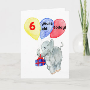 'Jumbo' 6th Birthday Card