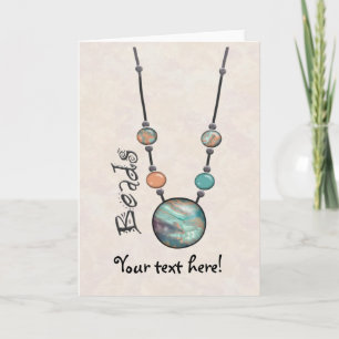 Jumbo Bead Necklace Green  01 Card