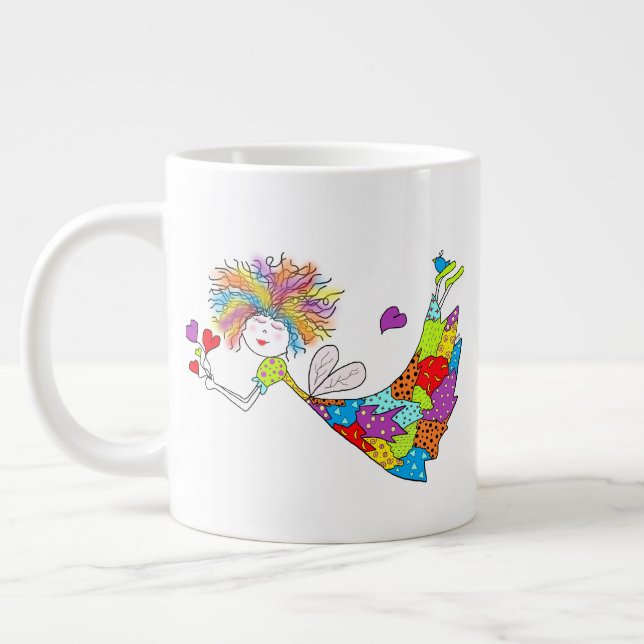 JUMBO Ceramic Fairy Mug (Left)