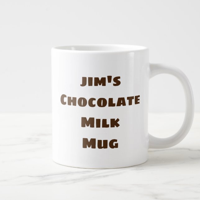 Jumbo Chocolate Milk Mug Personalized (Right)