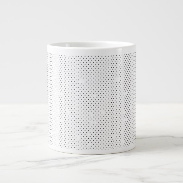 Jumbo Coffee Mug | Black Dot Minimalist Design (Front)