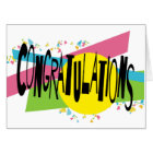 Jumbo Colorful Poster Size Félicitations Carte