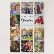 Jumbo Family Photo Collage Grandma WE LOVE YOU