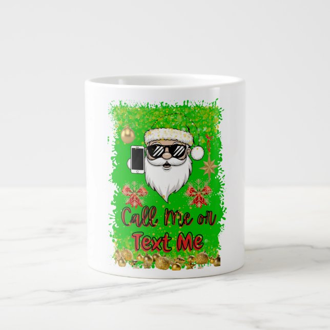 Jumbo Funny Père Noël Mug (Devant)