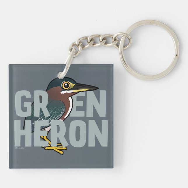 Jumbo Green Heron Keychain (Back)