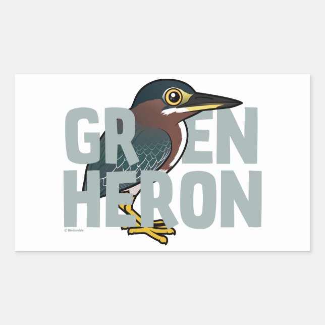 Jumbo Green Heron Sticker (Front)