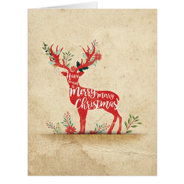 Jumbo Holiday Knockout Christmas Card (Front)