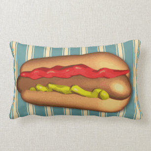 Jumbo Hotdog Custom Colour Lumbar Pillow