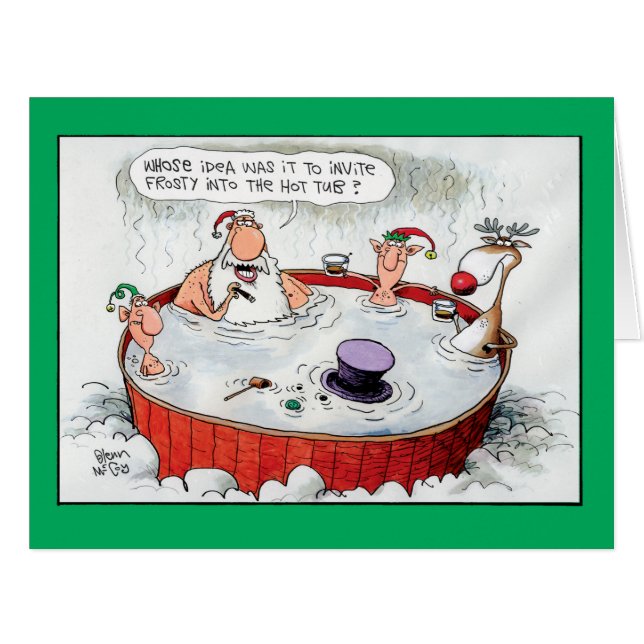Jumbo Invitation Frosty Christmas Card (Devant horizontal)