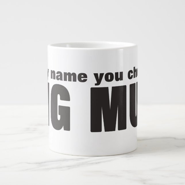 Jumbo Mega Grosse Mug avec nom personnalisé (Devant)