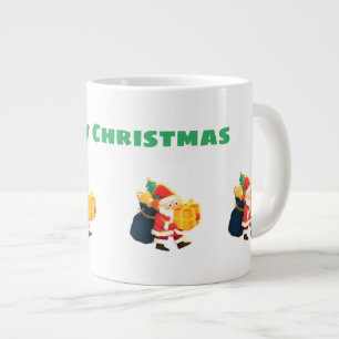 Jumbo Merry Christmas Wishes Printed Specialty  Large Coffee Mug