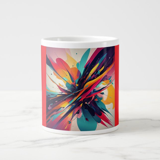 Jumbo Mug, 20oz (Colour Blast-2) Large Coffee Mug (Front)
