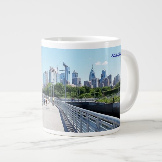 JUMBO MUG - Philadephia Boardwalk avec skyline (Devant droit)
