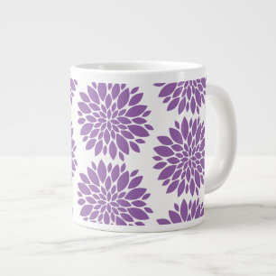 Jumbo Mug-Purple Flowers Large Coffee Mug