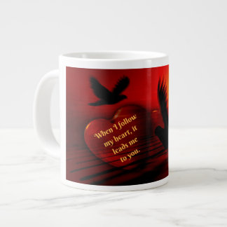 Jumbo Mug Romantique Avec Suivre Votre Citation Co