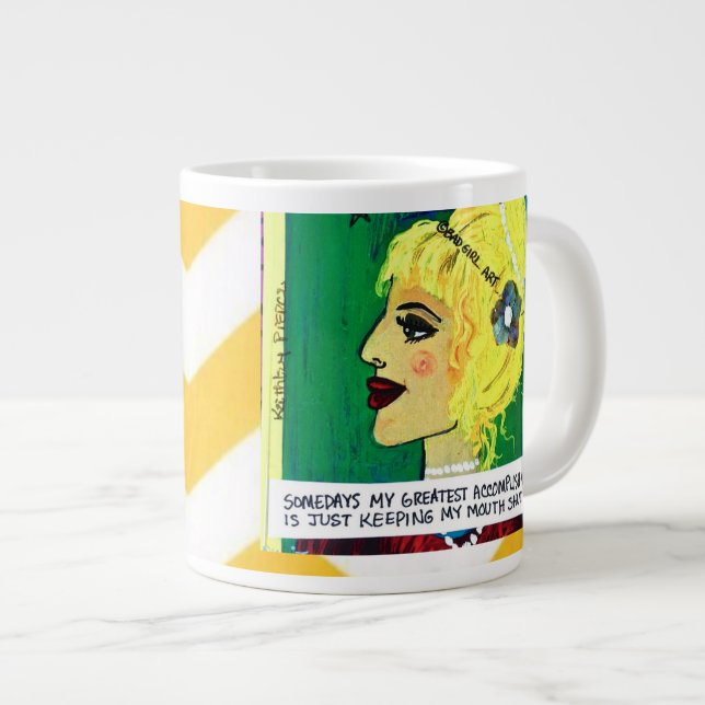 JUMBO MUG-SOMETIMES MY GREATEST ACCOMPLISHMENT LARGE COFFEE MUG (Front Right)