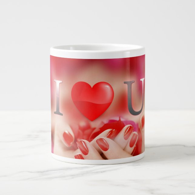Jumbo Mug With Love Design (Front)