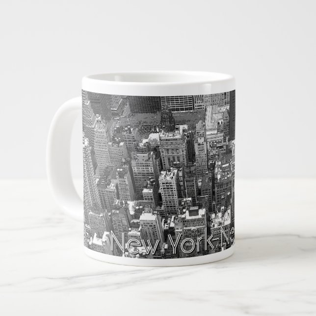 Jumbo New York Café Mug NYC Coupe personnalisée (Devant gauche)