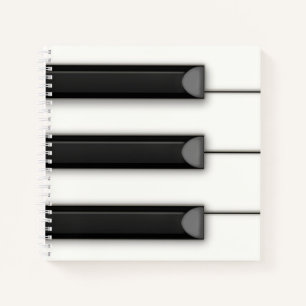Jumbo Piano Keys Detail Musical Notebook