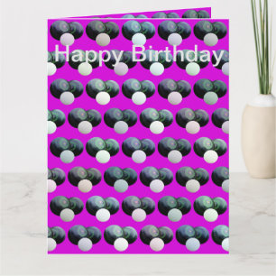Jumbo Pink Lawn Bowls Birthday Card, Card
