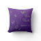 Jumbo Purple Grey Butterfly Floral Keepsake Pillow