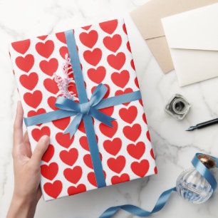 Jumbo Red Heart Pattern Valentine's Gift  Wrapping Paper