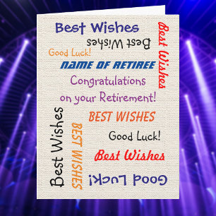 JUMBO Retirement Congratulations from All Burlap Card