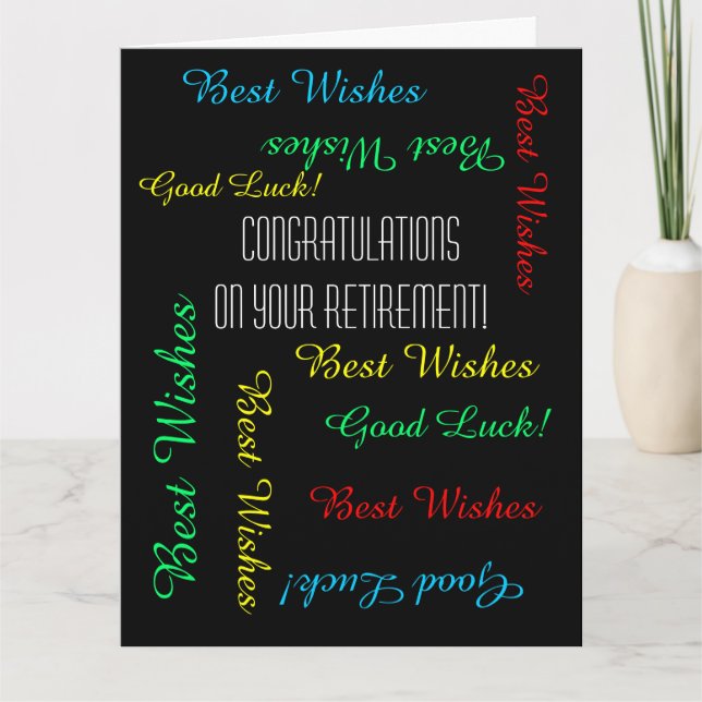 JUMBO Retirement Congratulations from All of Us Card (Front)