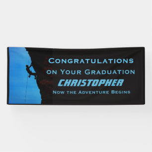 JUMBO Retirement/Graduation Banner, Rock Climber Banner