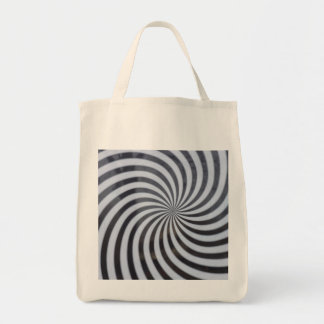Jumbo shopping bag with hypnosis spiral design