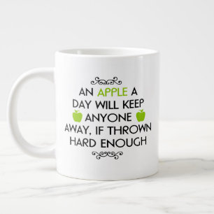 Jumbo size mug with "An Apple a Day"