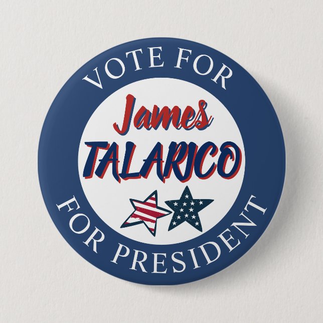 Jumbo-Sized Team James Talarico for President 3 Inch Round Button (Front)