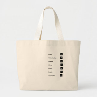 Jumbo Tote Bag with check list