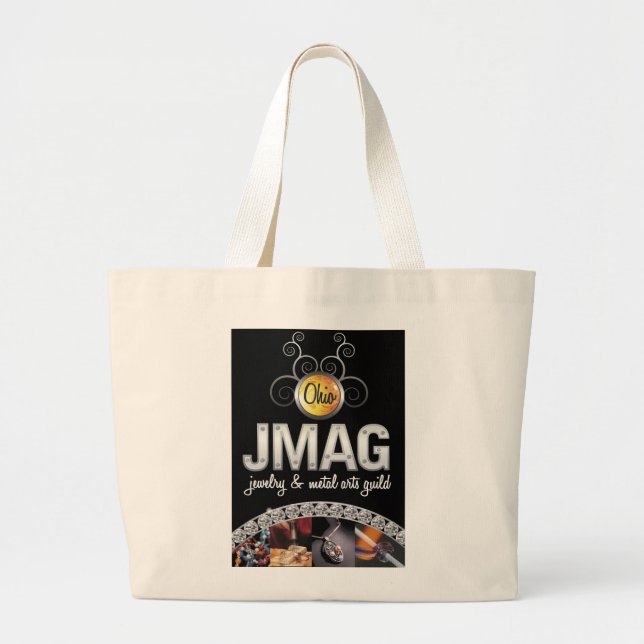 Jumbo Tote with the black OJMAG logo (Front)