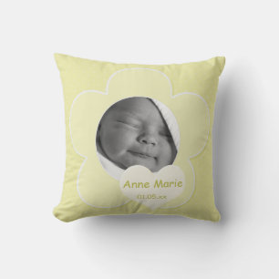 Jumbo Yellow Polka Dot Baby Photo Coussin