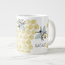 Jumbo Zen Doodle Bee Mug