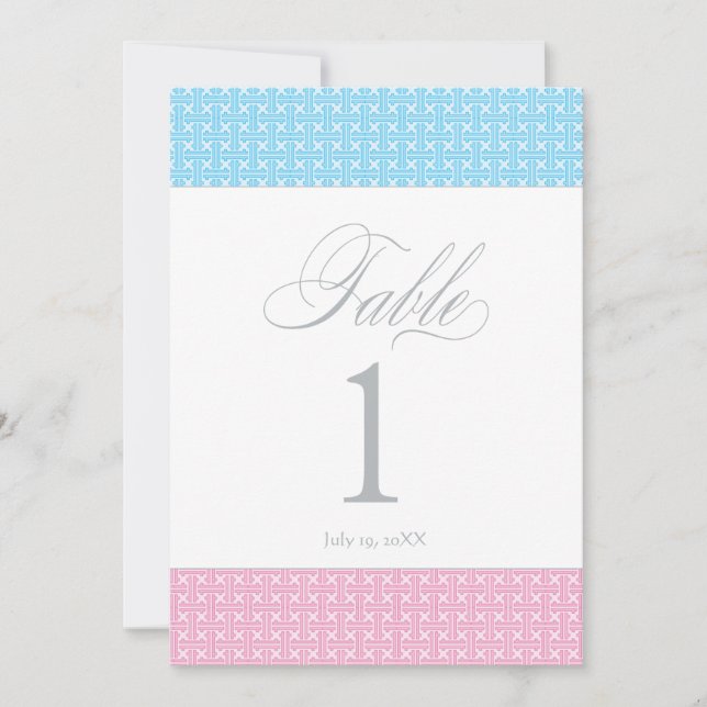 Jumeaux et filles| Carte de numéro de table (Devant)