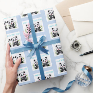 Jumeaux garçons, papier cadeau ours en peluche, sh