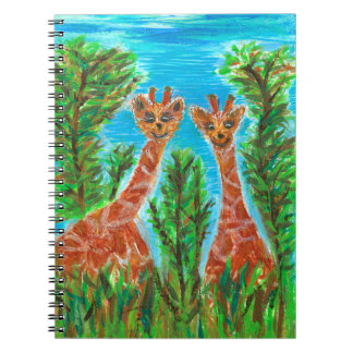Jumeaux Girafes – Cahier d'art animalier fantaisis
