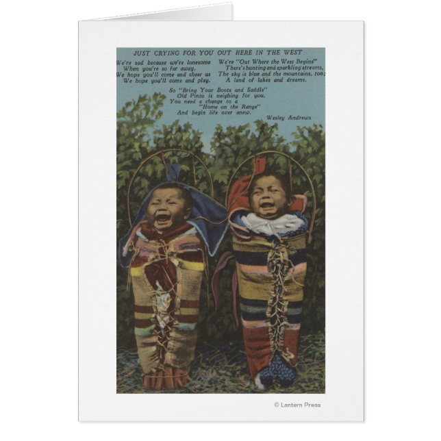 Jumeaux indiens en Papooses & "� pleurant" (Devant)